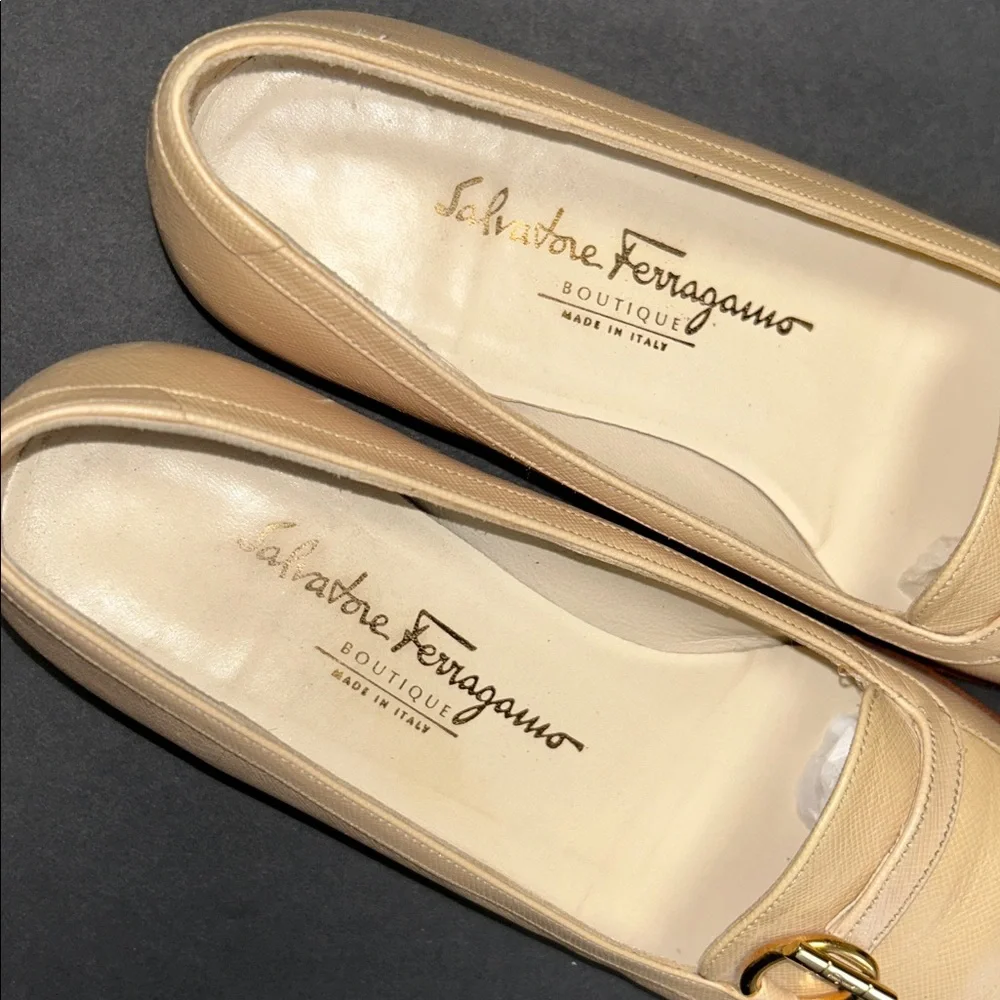 Salvatore Ferragamo Beige and Brown Loafers - Picture 10 of 17